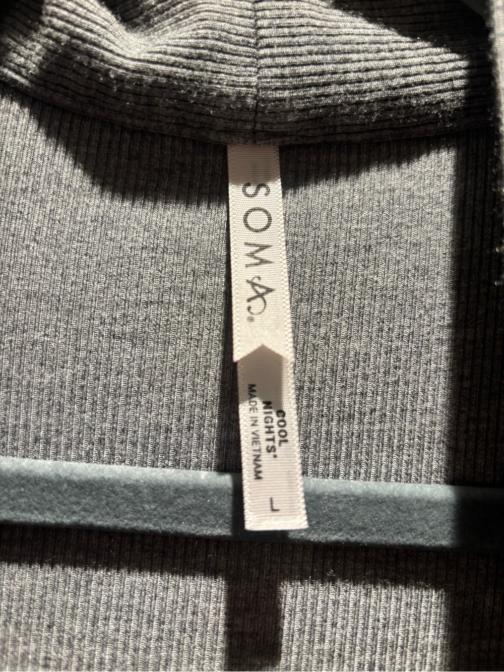 Soma Ribbed Gray Open-Front Cardigan - Picture 3 of 10